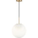 Richard June Sorelle 1 Light 18 inch Estate Brass Pendant Ceiling Light in LED
