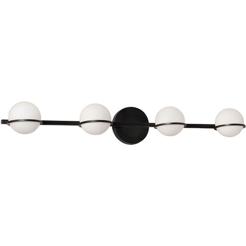 Sofia 4 Light 32 inch Matte Black Vanity Light Wall Light
