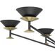 Tremolo LED 48 inch Textured Black and Champagne Gold Chandelier Ceiling Light