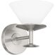 Tremolo 1 Light 8 inch Brushed Nickel and Polished Nickel Vanity Light Wall Light
