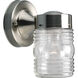 Utility Lantern 1 Light 7 inch Brushed Nickel Outdoor Wall Lantern