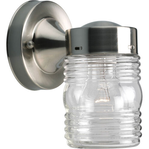Utility Lantern 1 Light 7 inch Brushed Nickel Outdoor Wall Lantern