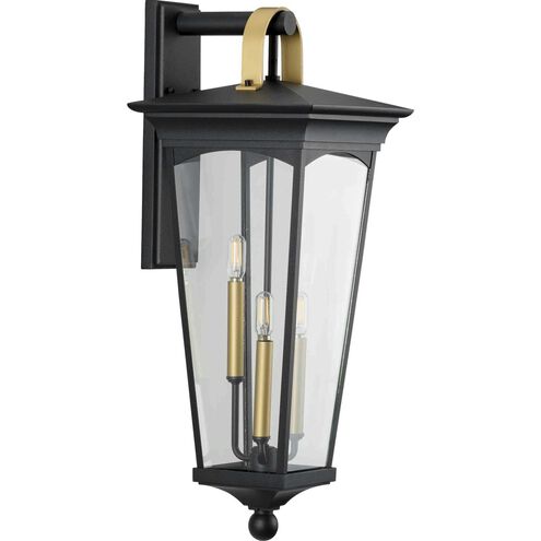 Chatsworth 3 Light 28 inch Textured Black Outdoor Wall Lantern, Large, Design Series