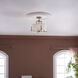 Malen LED 15.5 inch Classic Pewter Semi Flush Mount Ceiling Light
