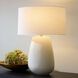Deagan 29 inch 150.00 watt Matte Stained Ivory Crackle and Antique Brass Table Lamp Portable Light