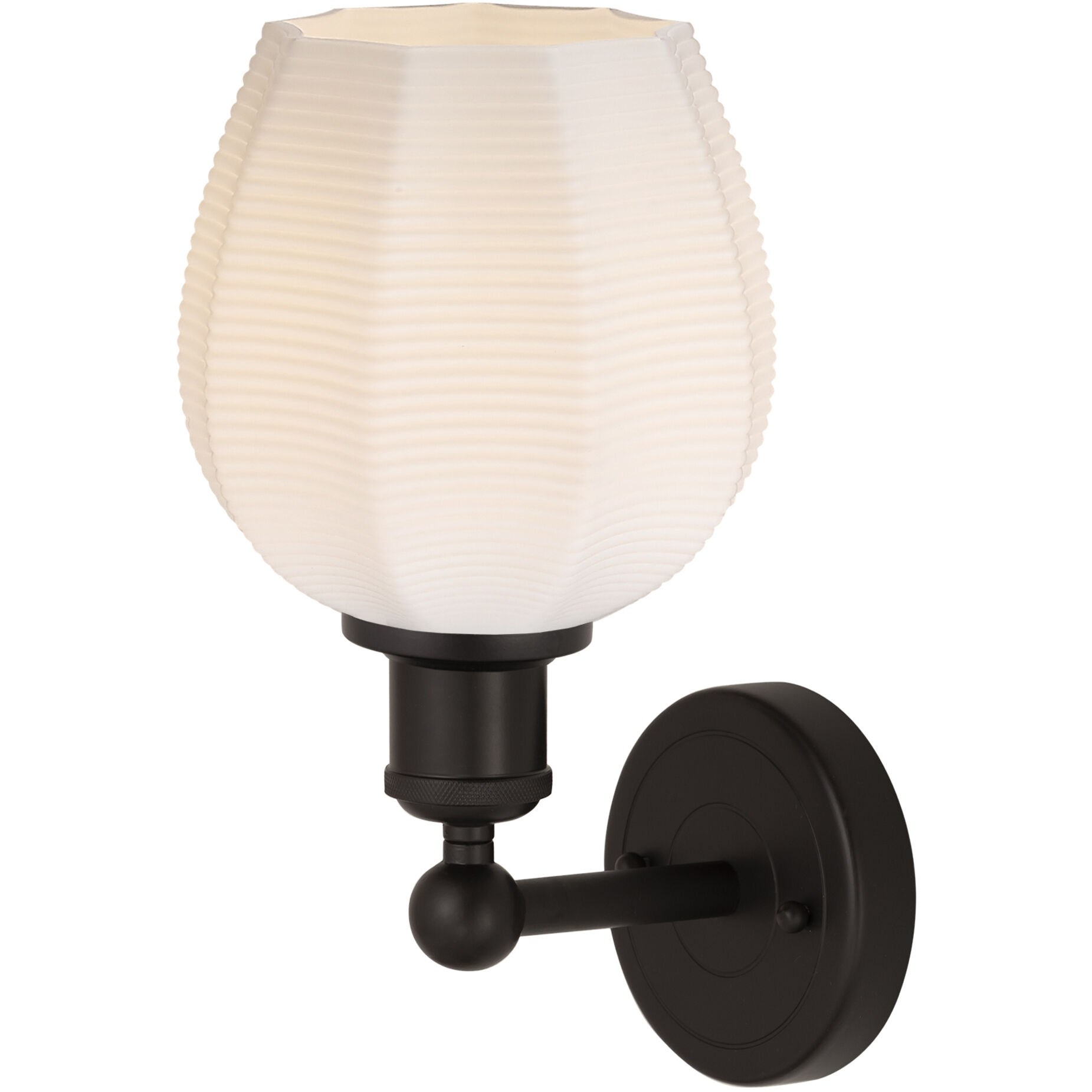 Edison Norfolk 1 Light 6 inch Oil Rubbed Bronze Sconce Wall Light in Matte White Glass