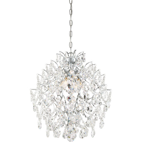 Isabella's Crown 4 Light 18 inch Chrome Chandelier Ceiling Light