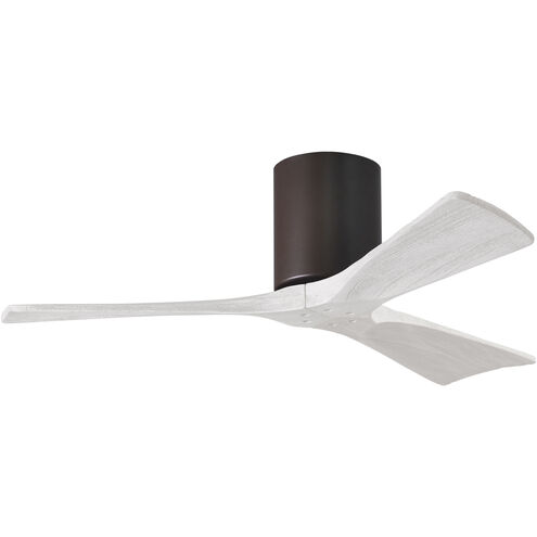 Atlas Irene-3H 42 inch Textured Bronze with Matte White Blades Ceiling Fan, Flush Mounted