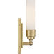 Wilcox 1 Light 5 inch Aged Brass Bath Wall Sconce Wall Light