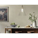 Laria 1 Light Champagne Bronze Pendant Ceiling Light in Clear