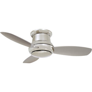 Concept II 44 inch Polished Nickel with Silver Blades Ceiling Fan