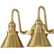 Provence 2 Light 14 inch AGB Bath Light Wall Light in Antique Brass