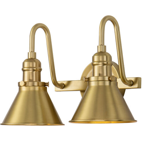 Provence 2 Light 14 inch AGB Bath Light Wall Light in Antique Brass