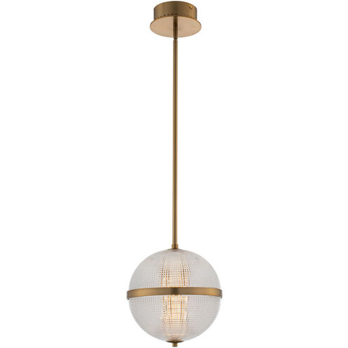 Portland LED 10 inch Winter Brass Mini Pendant Ceiling Light