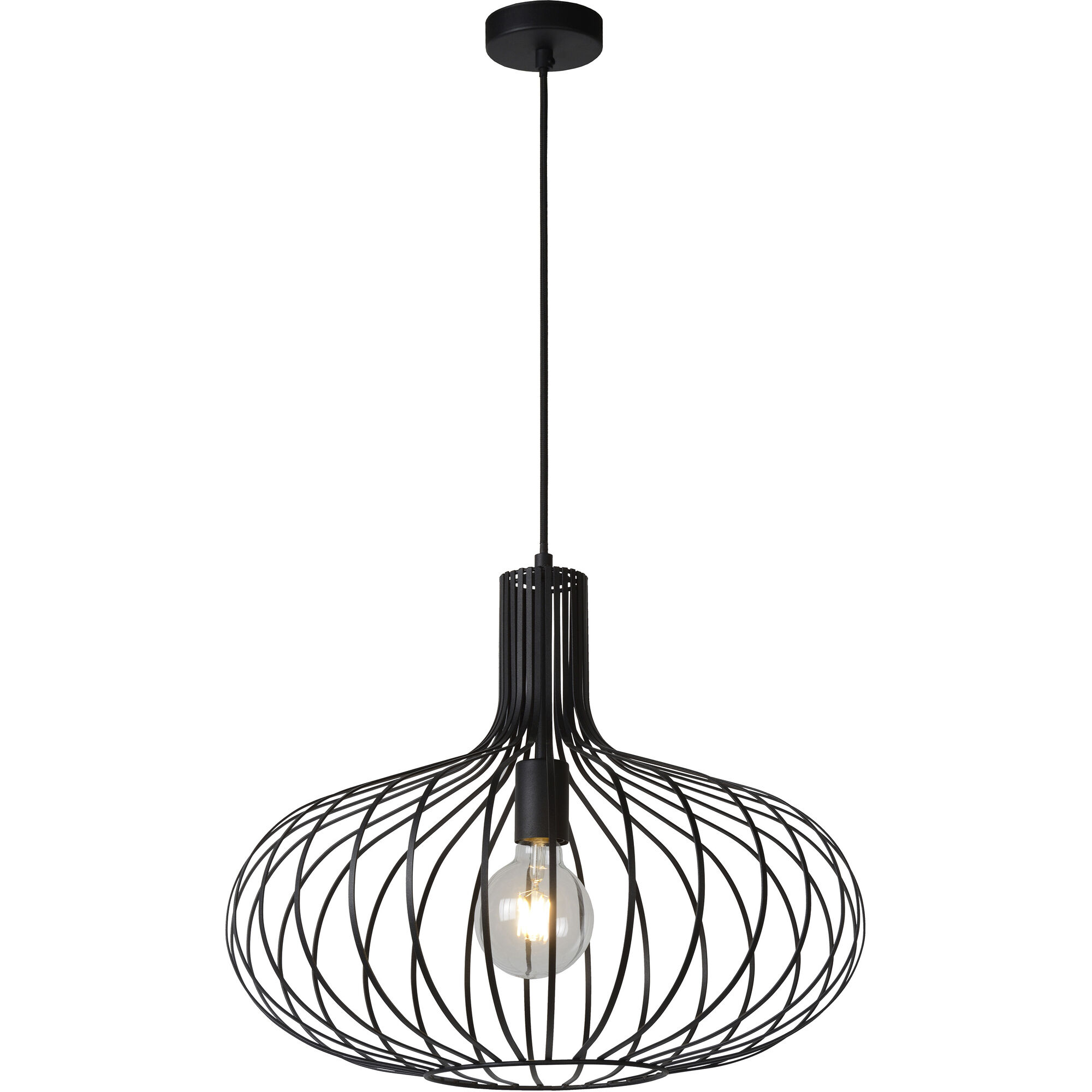 Ione 1 Light 19.75 inch Black Pendant Ceiling Light