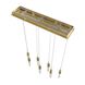 Aspen LED 11 inch Brushed Brass Multi Port Pendant Ceiling Light in Bubbled