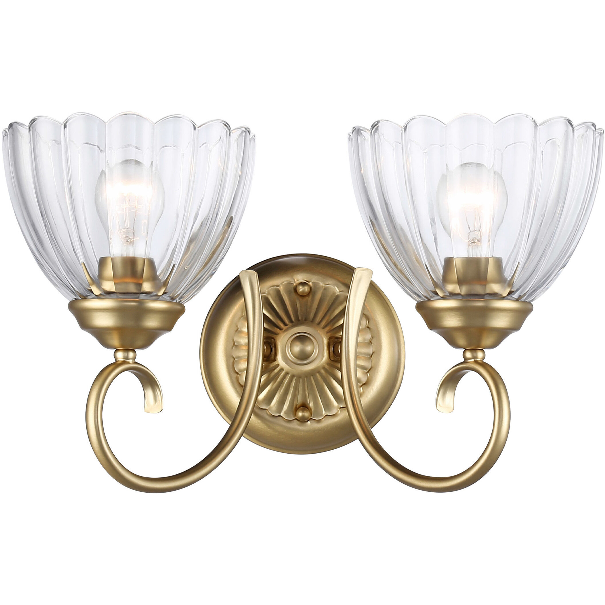 Audra Vanity Wall Light in Brushed Champagne Brass