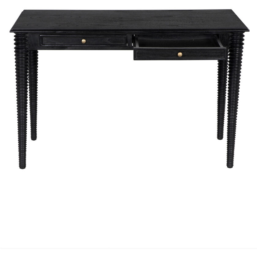 Leonardo 49 X 25 inch Charcoal Black Desk