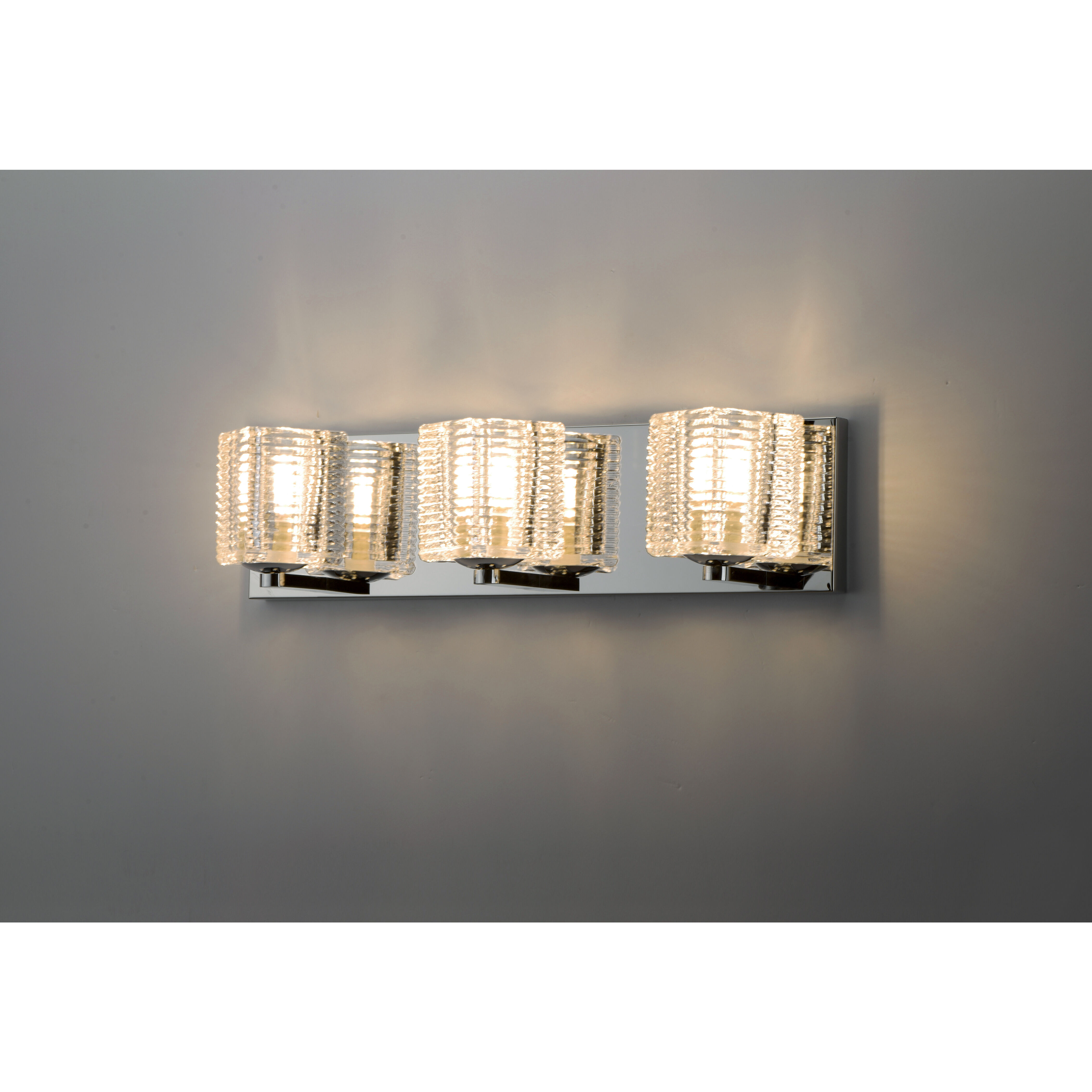 Groove LED 20.5 inch Polished Chrome Bath Vanity Wall Light