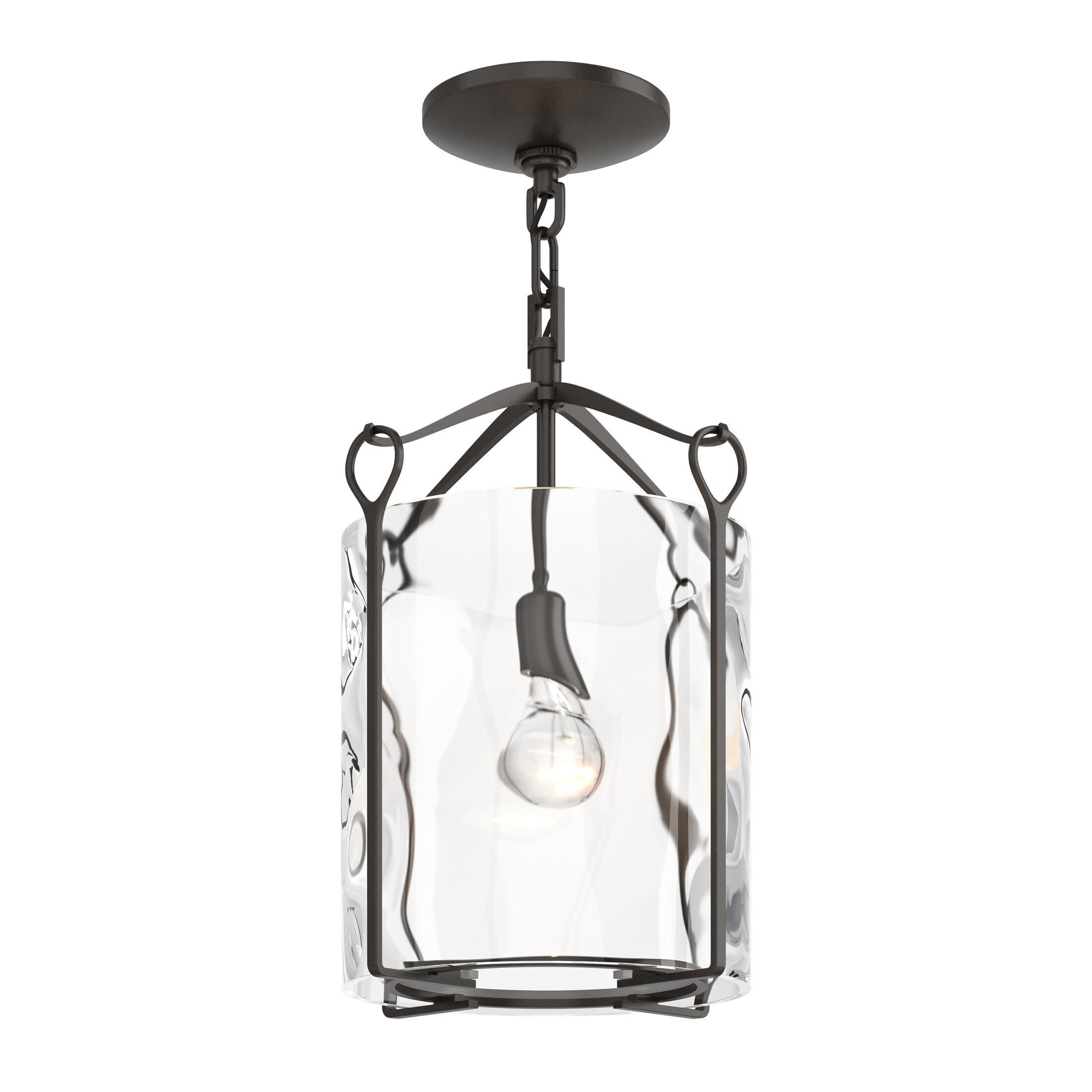 Bow 1 Light 9.8 inch Oil Rubbed Bronze Semi-Flush Ceiling Light in Water