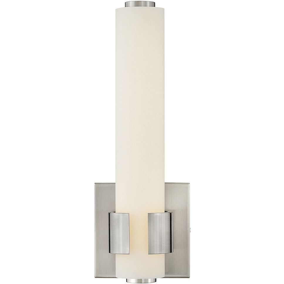 Aiden LED 5 inch Brushed Nickel Bath Light Wall Light, Vertical