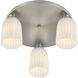 Baldwin 3 Light 18 inch Satin Nickel Flush Mount Ceiling Light, Essentials