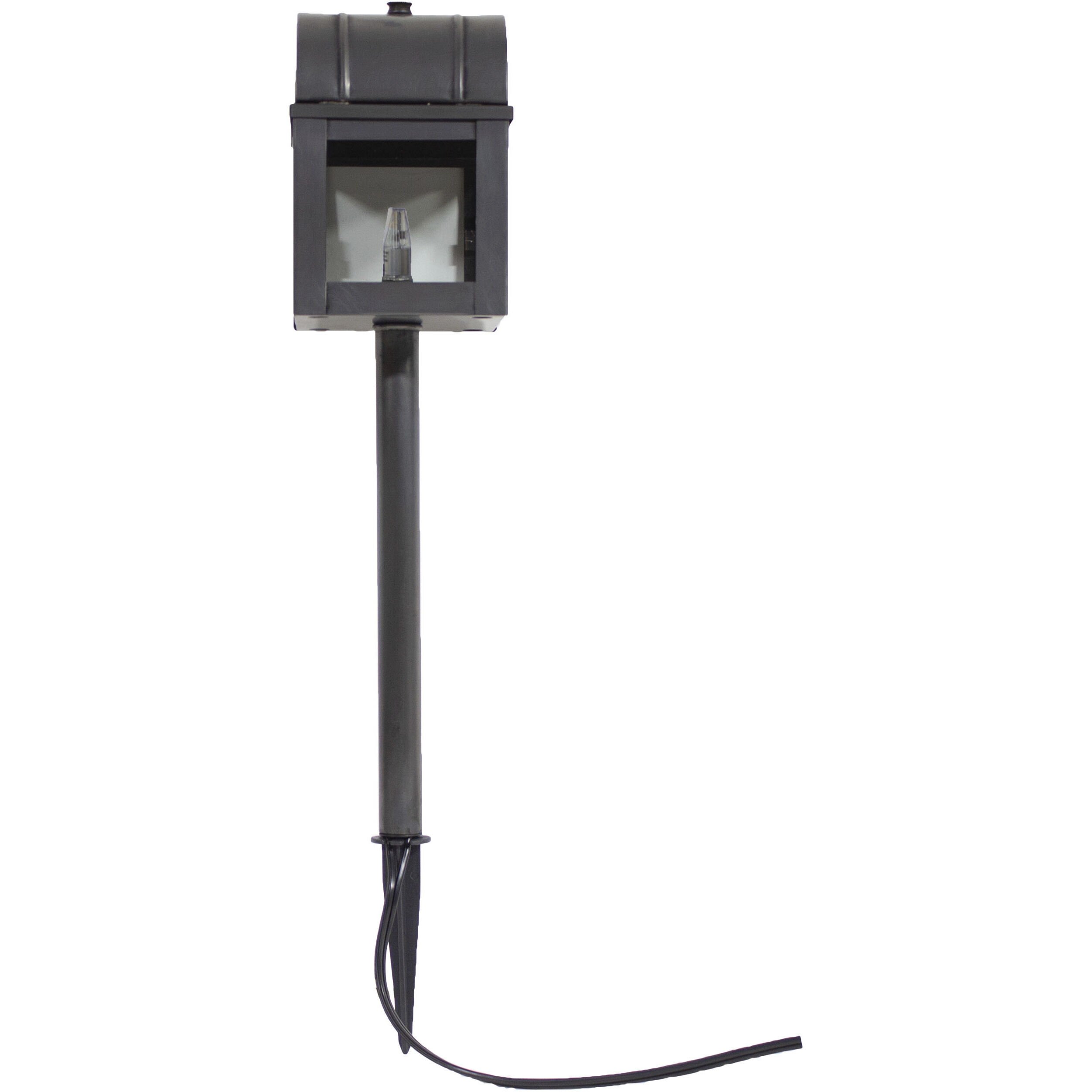 Hawthorne Adams Antique Brass Path Light in Frosted Glass