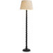 Massimo 73.82 inch 60 watt Piano Black and Black Granite Base Floor Lamp Portable Light