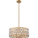 Dealey 6 Light 23.25 inch Heirloom Brass Chandelier Ceiling Light