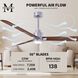 Atlas Alessandra-LK 56 inch Brushed Nickel with Walnut Blades Indoor/Outdoor Ceiling Fan