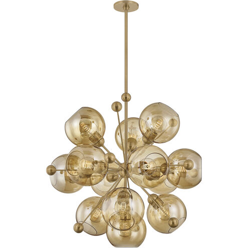 Ellory 13 Light 32 inch Patina Brass Chandelier Ceiling Light