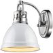 Yep Duncan Vanity Wall Light in Chrome, White