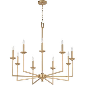Eldorado 9 Light Aged Brass Chandelier Ceiling Light