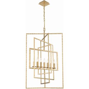 Capri 7 Light 24 inch Antique Gold Chandelier Ceiling Light