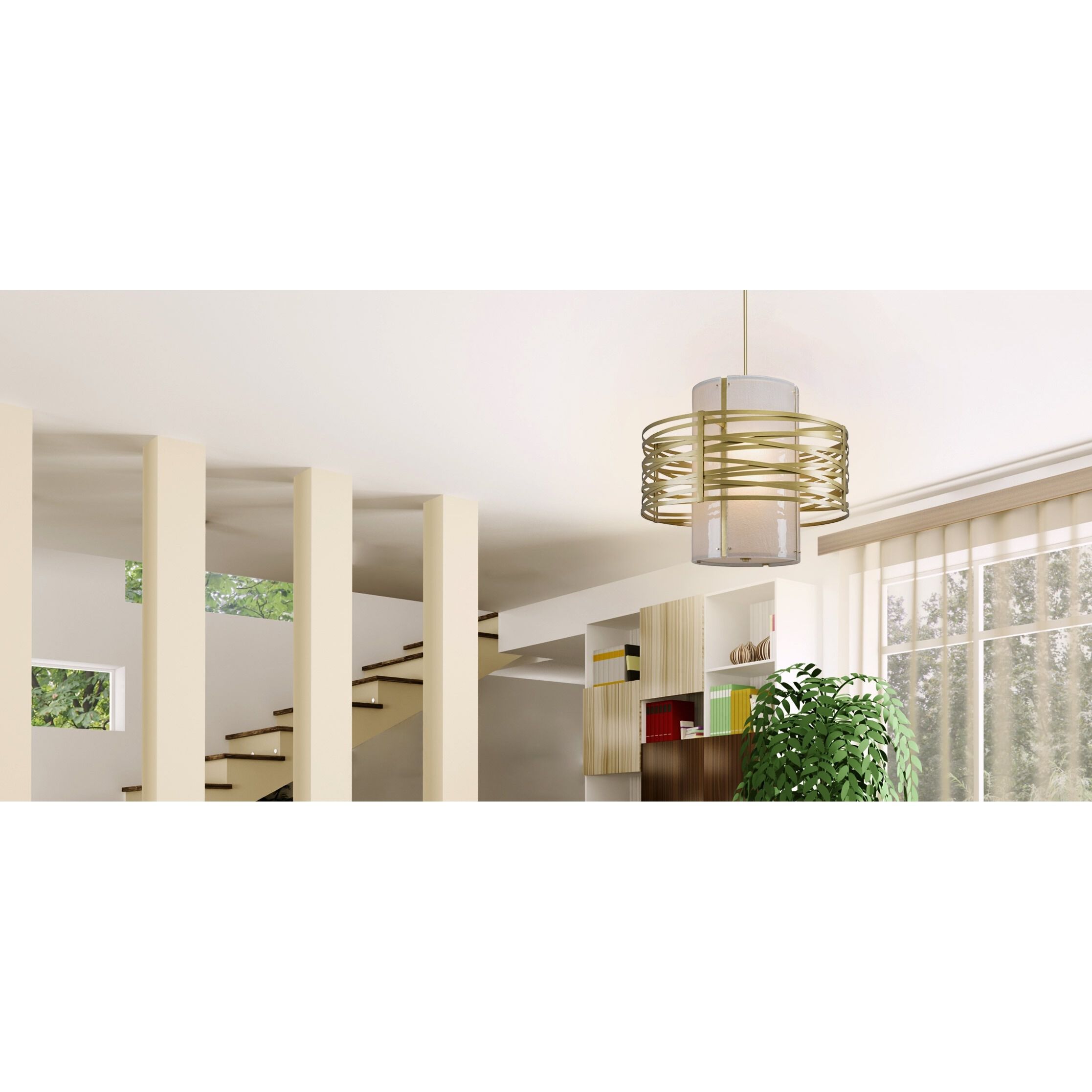 Tempest 1 Light Classic Silver Chandelier Ceiling Light, Double Drum