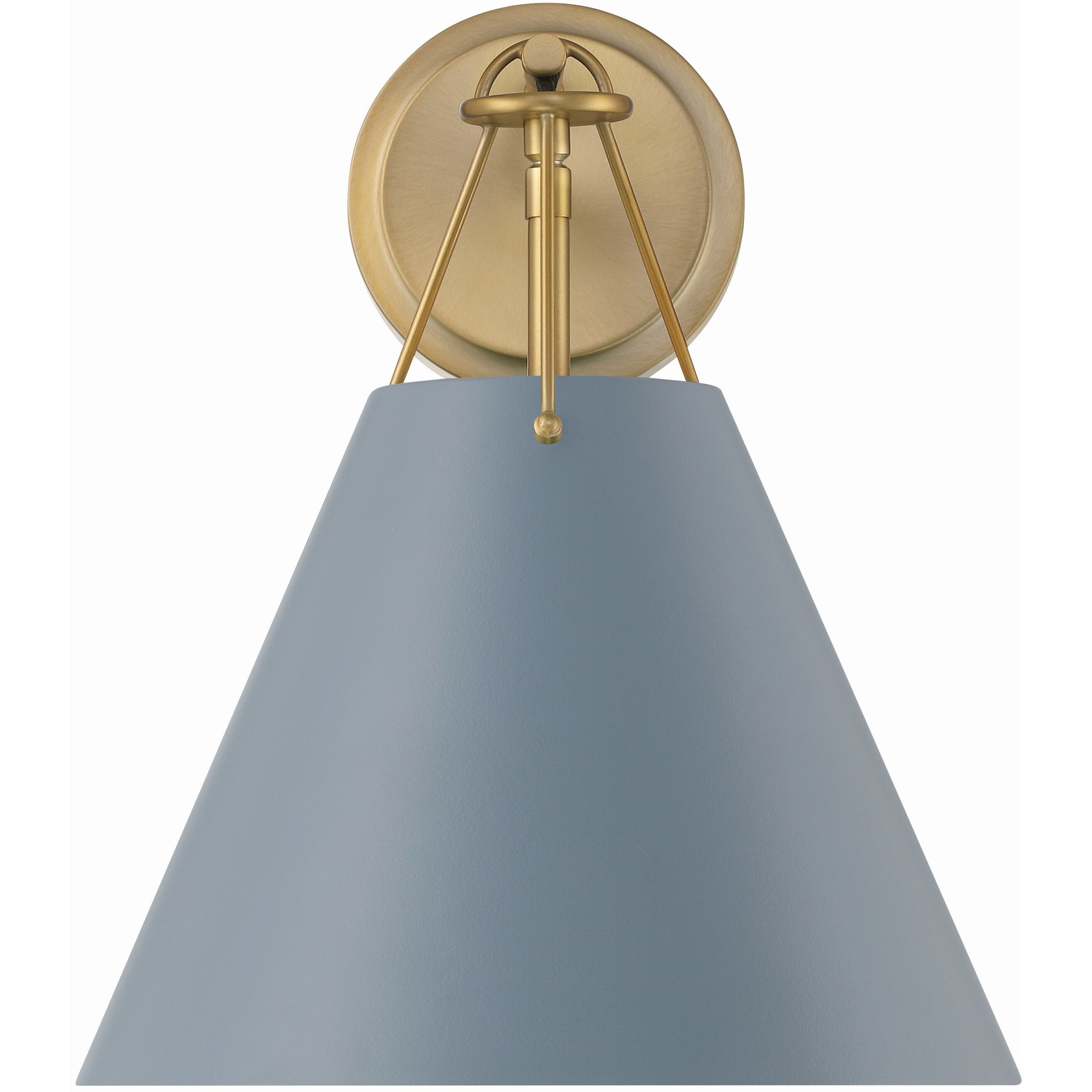 Xavier Bath Sconce Wall Light in Vibrant Gold and Blue