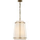 Carrier and Company Callaway LED 14.5 inch Hand-Rubbed Antique Brass Hanging Shade Ceiling Light, Medium