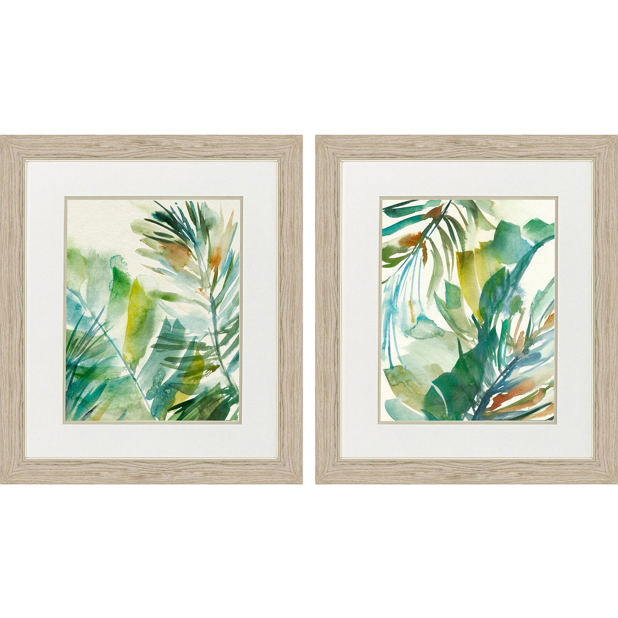 Paradise Memory Teal and Purple and Multi and Yellow Framed Art, Propac