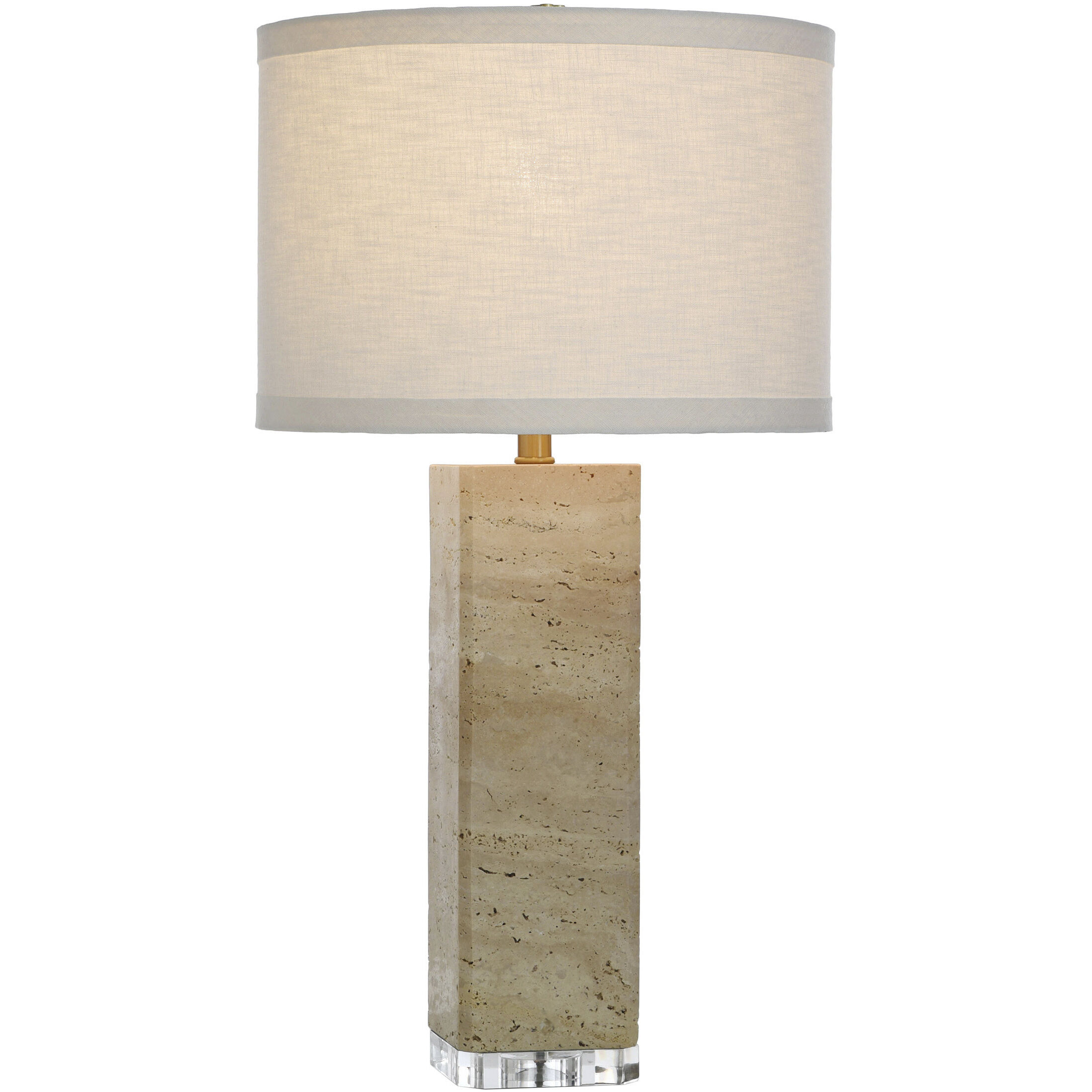 Augustus 30 inch 150 watt Travertine Beige Table Lamp Portable Light