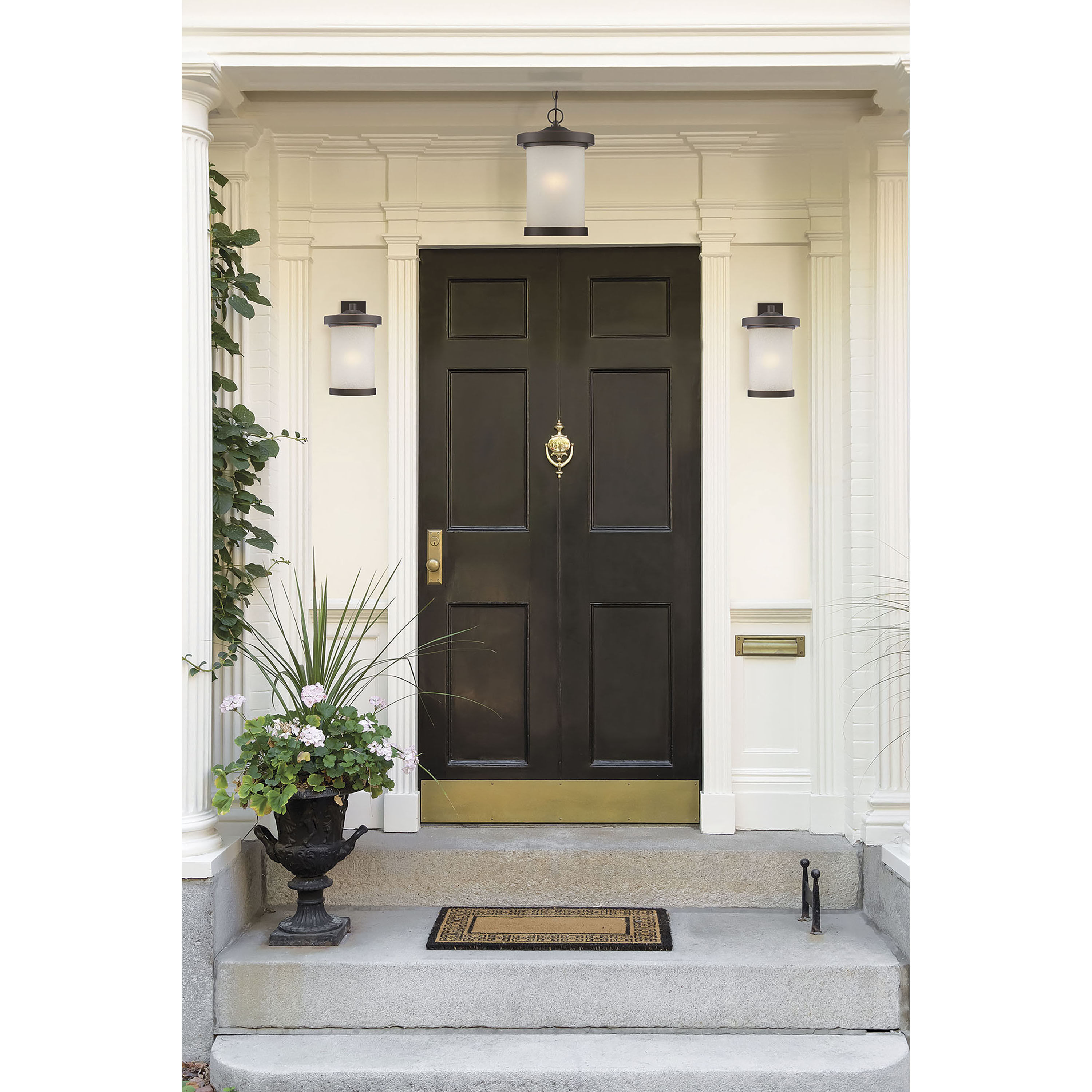 Diego LED 9 inch Mahogany Bronze Outdoor Hanging Light