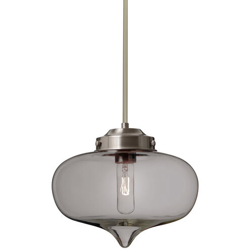 Mira 1 Light Satin Nickel Stem Pendant Ceiling Light