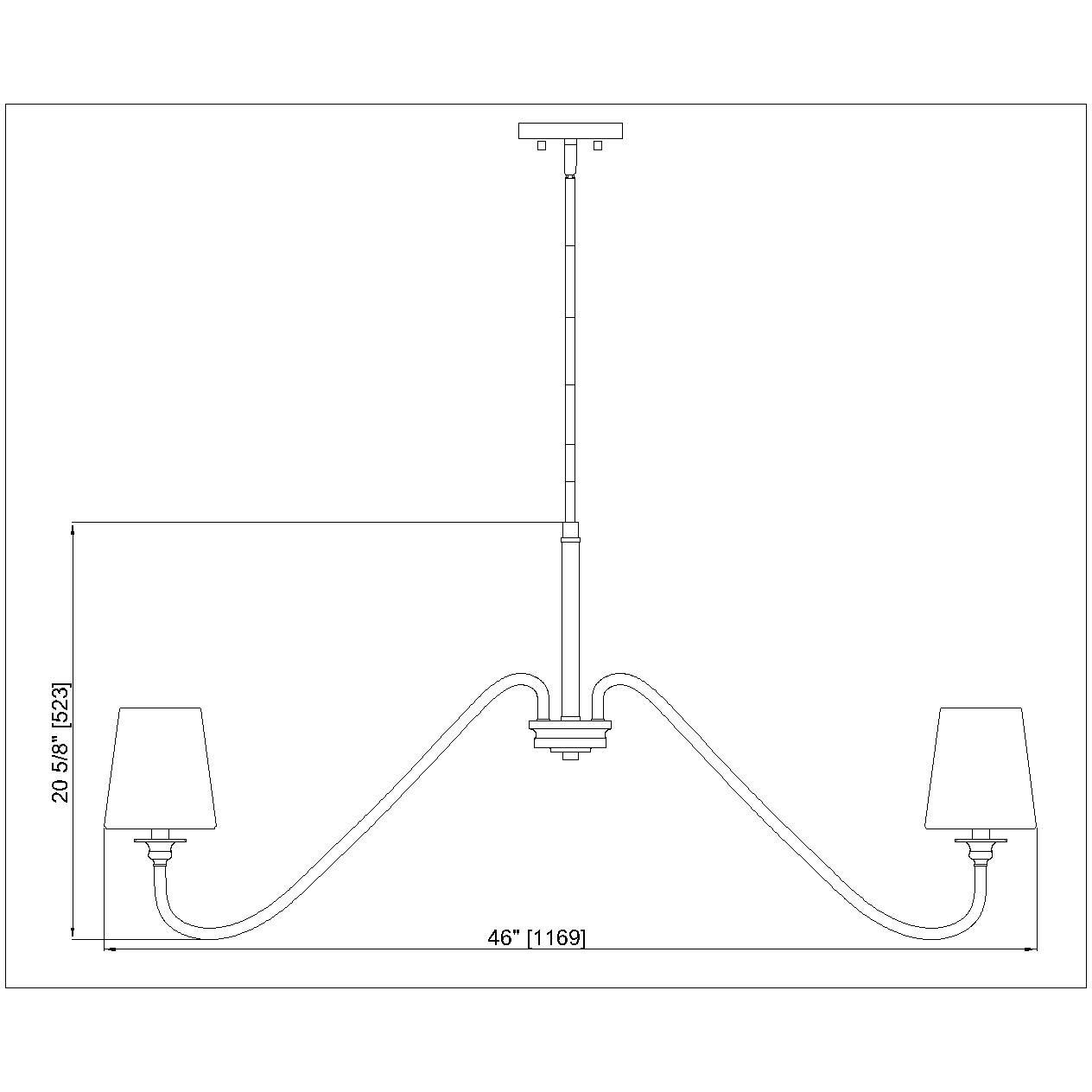 Gianna 6 Light 46.25 inch Matte Black Chandelier Ceiling Light