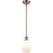 Ballston Cindyrella 1 Light 6 inch Antique Copper Mini Pendant Ceiling Light in Incandescent, Matte White Glass