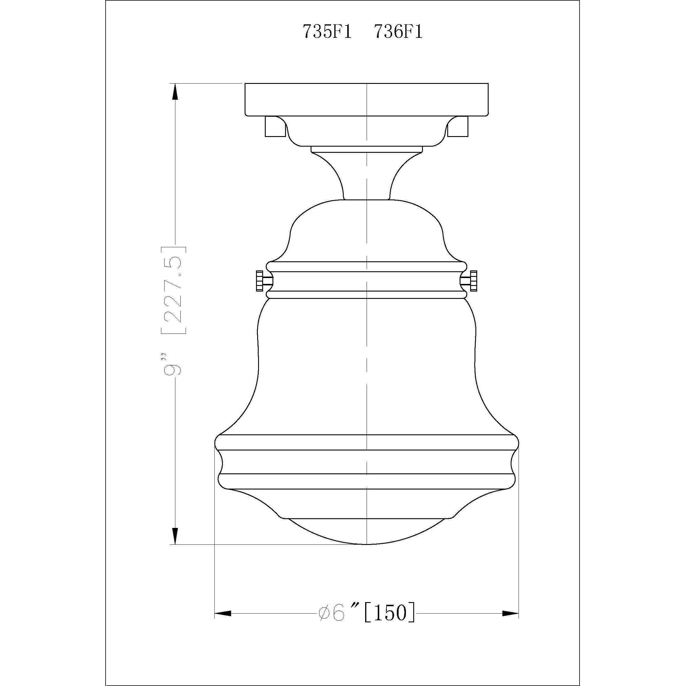 Vaughn 1 Light 6 inch Heritage Brass Flush Mount Ceiling Light