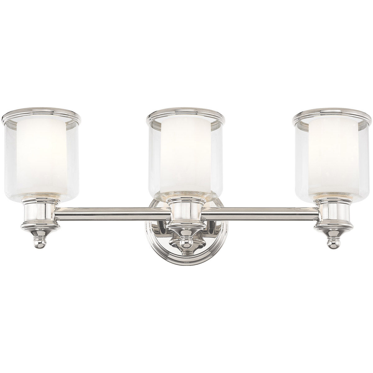 Middlebush 3 Light 24 inch Polished Nickel Bath Vanity Wall Light