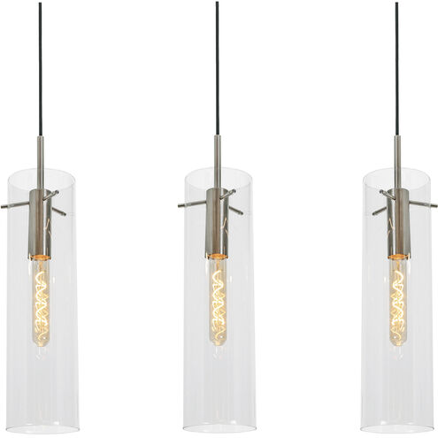 Vista Linear Pendant Ceiling Light in Satin Nickel