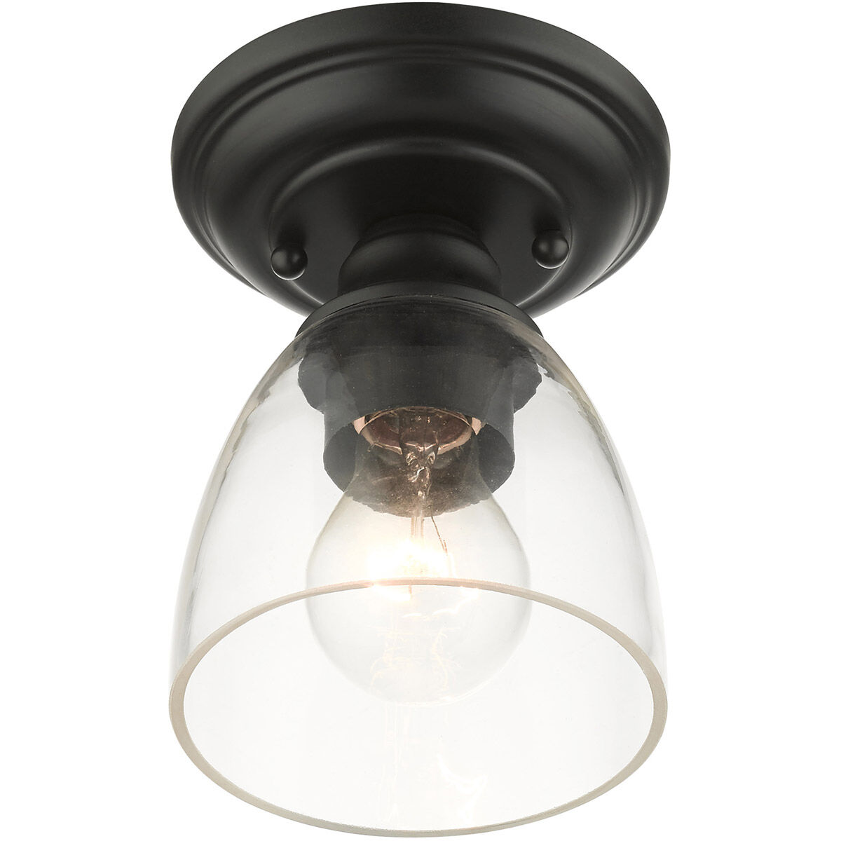 Montgomery 1 Light 5 inch Black Flush Mount Ceiling Light