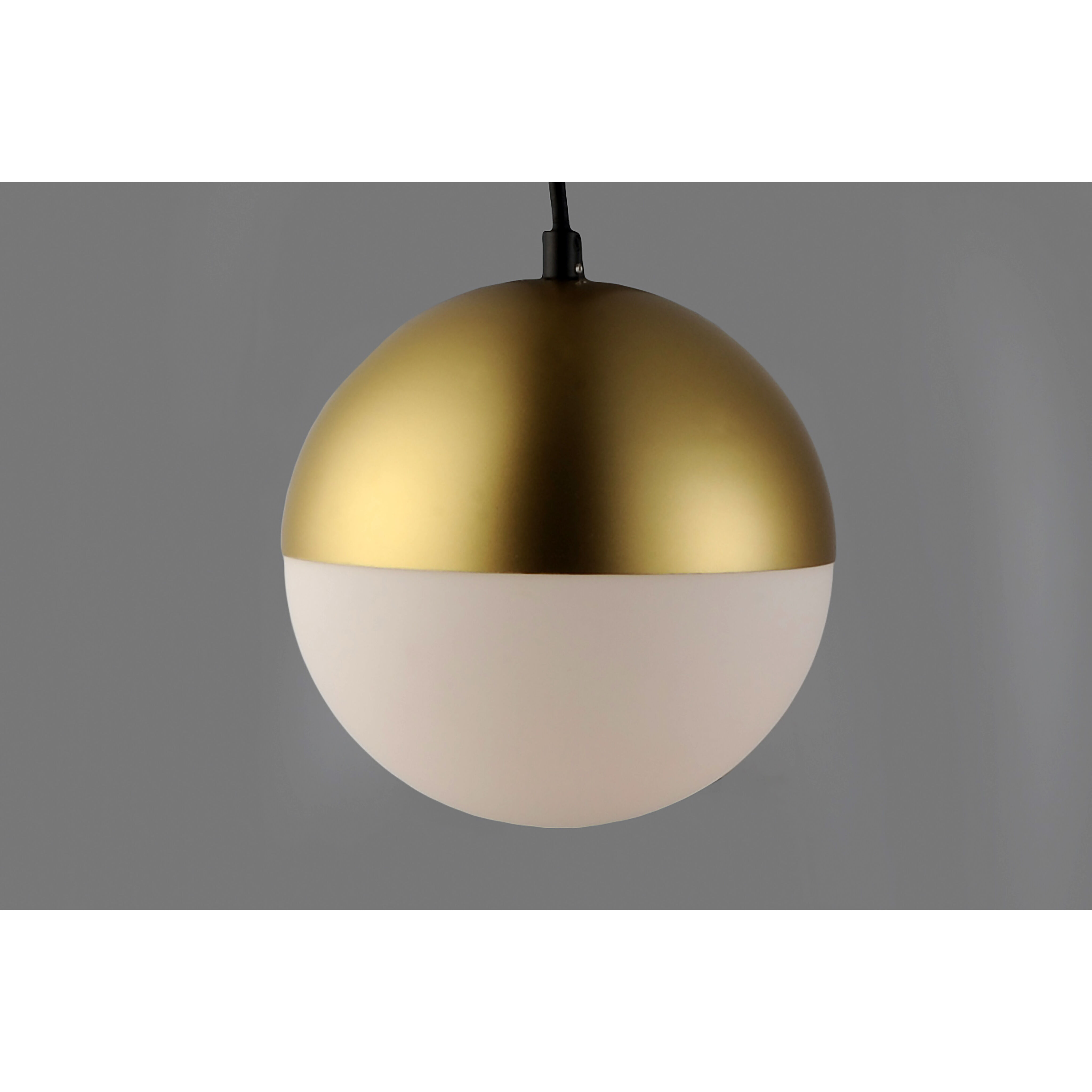 Half Moon LED 11.75 inch Metallic Gold Single Pendant Ceiling Light