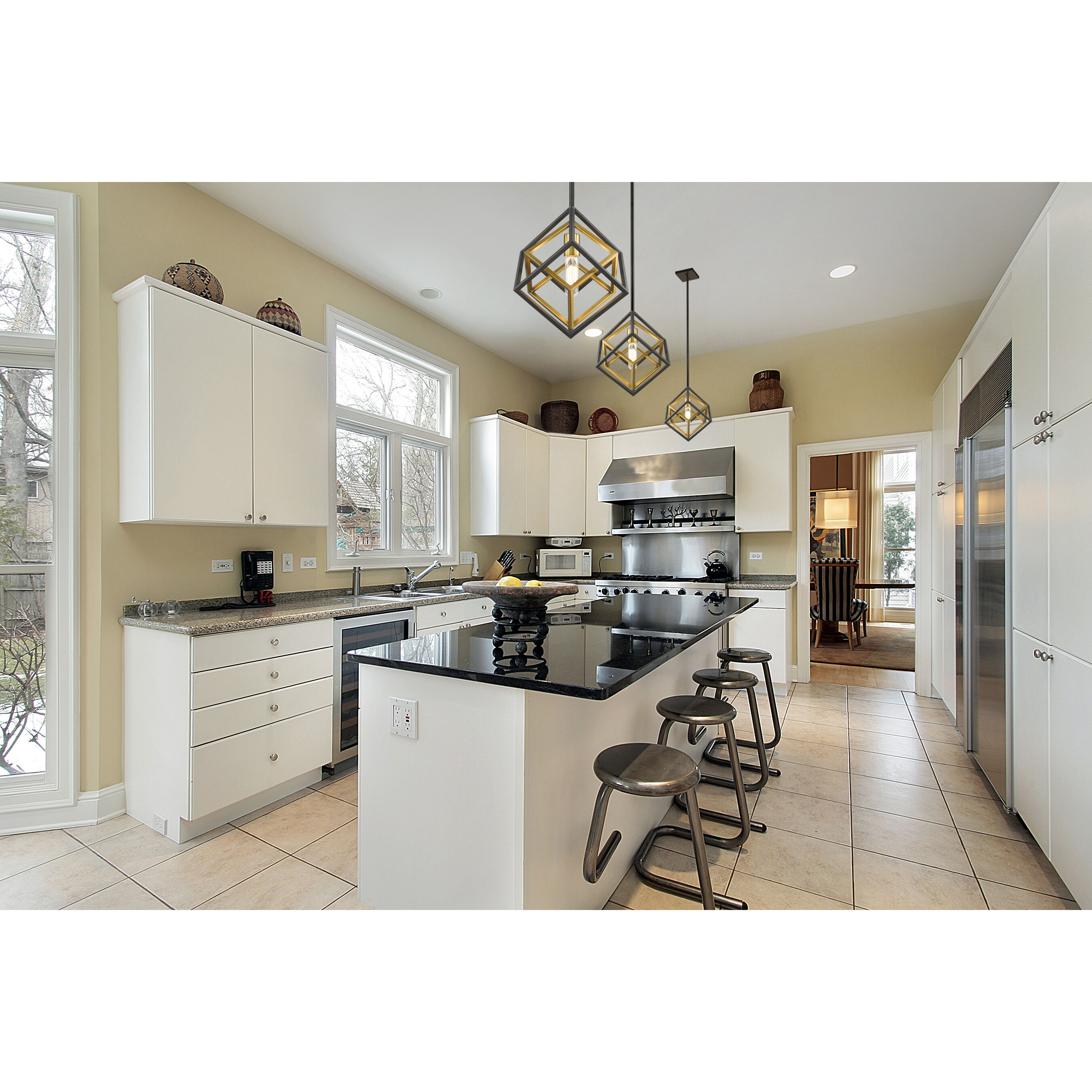 Euclid 1 Light 12 inch Olde Brass and Bronze Pendant Ceiling Light