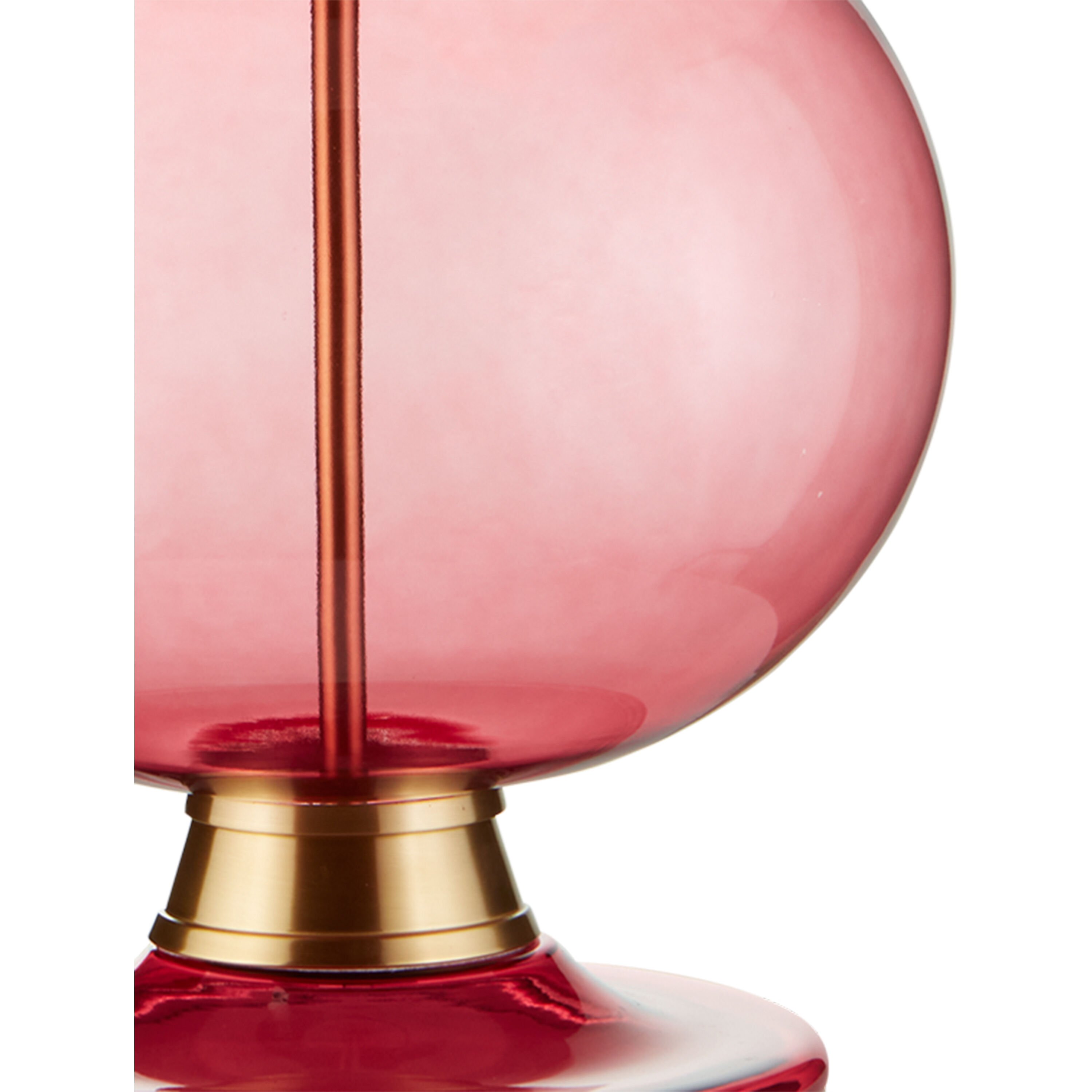 Jocasta 27.75 inch 150 watt Clear Red/Brass Table Lamp Portable Light